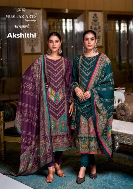 Akshithi By Mumtaz Viscose Modal Printed Dress Material Wholesale Online
